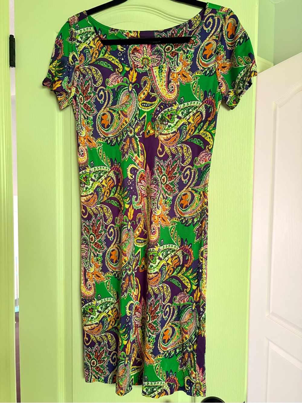 Ralph Lauren Sport Purple & Green Paisley Dress